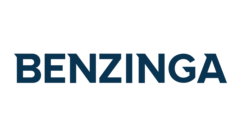 The image shows the word BENZINGA in bold, dark blue uppercase letters on a white background, evoking credibility boosters often used in press release marketing.