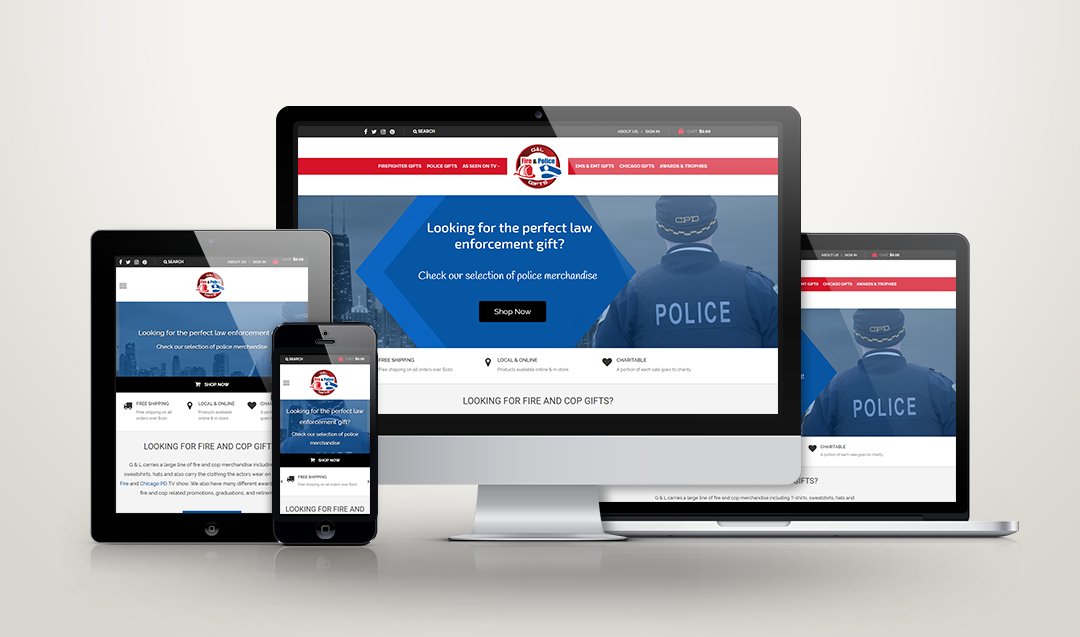 Chicago Fire & Cop Shop - Web Design
