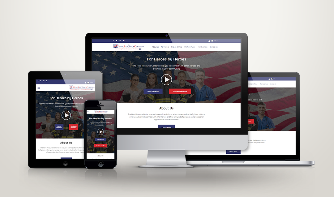 The Hero Resource Center Mockup