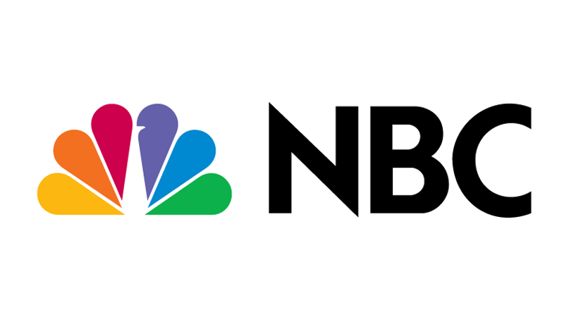 The NBC logo features a colorful peacock with six feathers—red, orange, yellow, green, blue, and purple—next to bold black letters spelling NBC on a white background, often seen in press release marketing and PR public relations services.