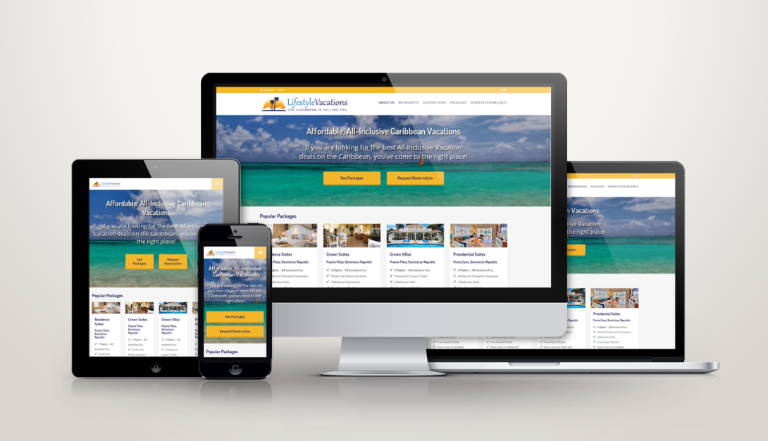 lifestyle vacations web design