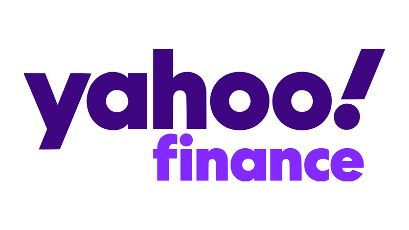 The image shows the Yahoo! Finance logo with yahoo! in bold dark purple letters and finance in a lighter purple below it, all on a white background—perfect for use in press release marketing or PR public relations services.